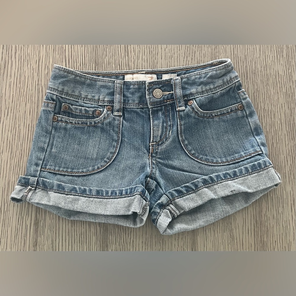 OLD NAVY girls cuffed and rolled jean shorts